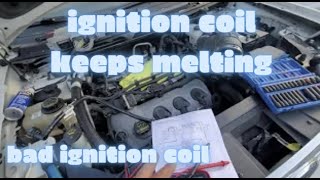 ford flex ignition coil keeps melting or swelling up. missfire bad ignition coil cause and fix
