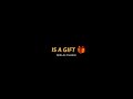 Yesterday Is History Tomorrow Is A Mystery But Today Is A Gift Lyrics Blackscreenstatus Youtube