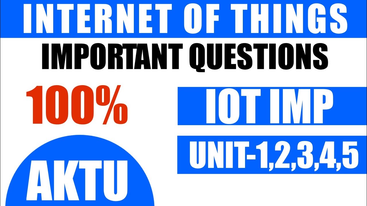 Internet of Things(IOT) Aktu important questions | Aktu imp