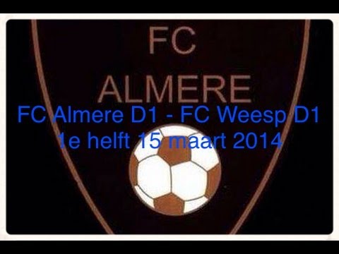 FC Almere D1 - FC Weesp D1 1e helft (15-03-2014)