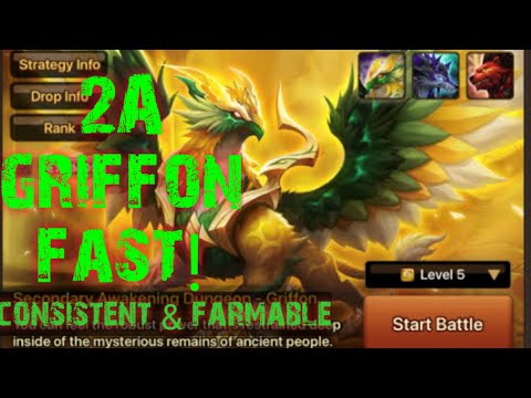 summoners war:  easy 2A any griffon /  fast and consistent  KARZHAN lvl 5 team!
