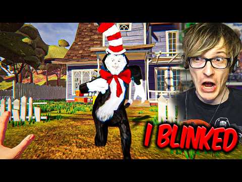The cat in the hat in hello neighbor is faster than fredbear...