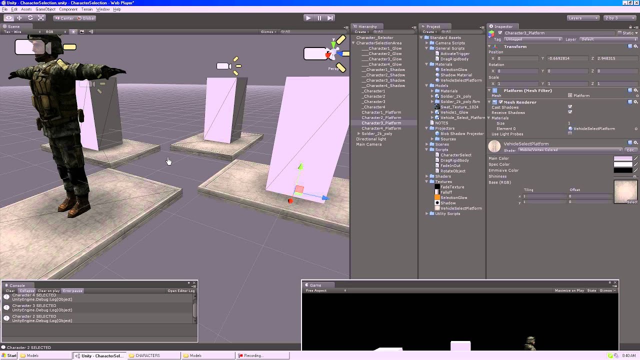 Creating a Character Selection Screen - Unity Engine