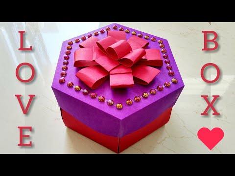 Hexagon Explosion Box 💓 Birthday Gift Ideas Handmade | Anniversary Gifts | Homemade Craft | Love Box Video