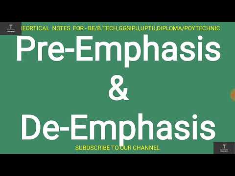 Pre emphasis and de emphasis in hindi.