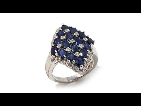 Colleen Lopez Gemstone and White Zircon Cluster Ring