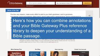 Bible Gateway Plus Tutorial