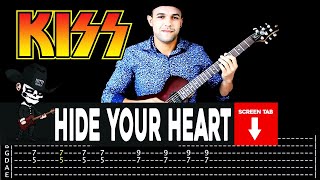 【KISS】[ Hide Your Heart ] cover by Masuka | LESSON | GUITAR TAB