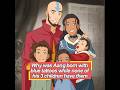 Why was Aang born with blue tattoos, while none of his three children have them#usa#aang#avatarthela