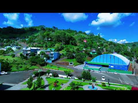 Praça da igreja matriz Salgado Filho Paraná Brasil. Dji neo 