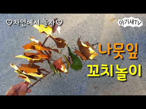 [엄마표놀이] 나뭇잎 꼬치놀이 | 자연에서 즐기는 초간단 놀이방법