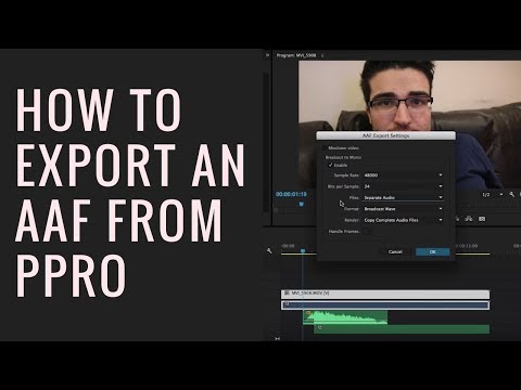 Export AAF / OMF from Premiere Pro CC 2016 To Pro Tools