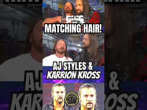 Karrion Kross Matches AJ’s Hair | #ajstyles #wrestling #karrionkross #reaction #hair #prowrestling