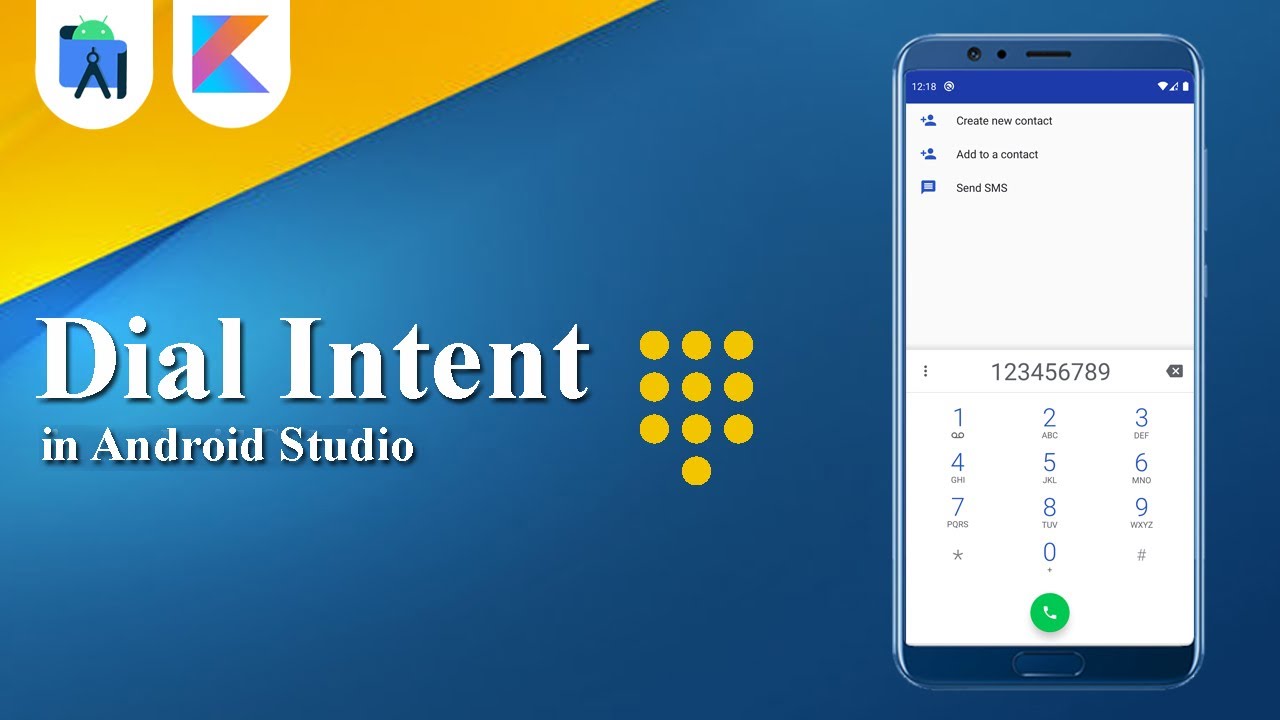 Dial Intent in Android Studio | Kotlin | Android Tutorials
