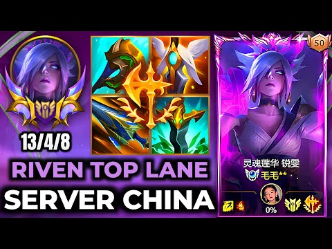 Riven Top Lane Wild Rift China - Build Runes Season 19 - Gameplay Spirit Blossom Riven