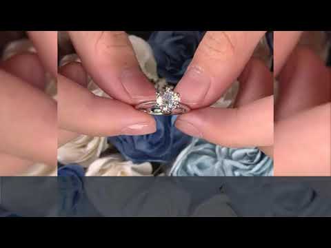 1 Carat Solitaire Simulated Lab Diamond Engagement Silver 6 Claws Luxury Ring