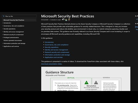 How to find Microsoft security best practices...