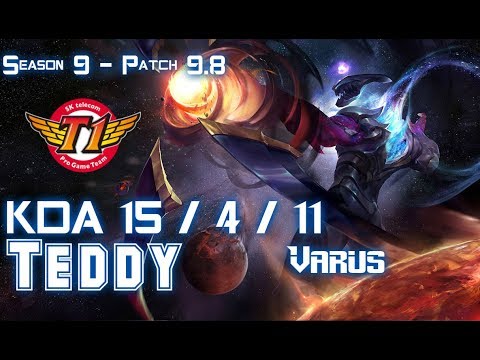 SKT T1 Teddy VARUS vs SIVIR ADC - Patch 9.8 KR Ranked