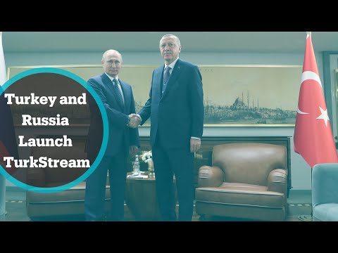 Russia and Turkey celebrate launch of joint gas pipeline