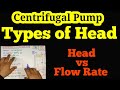 Centrifugal Pump Head Types Of Head In Centrifugal Pump Pump Head Vs Flow Rate
