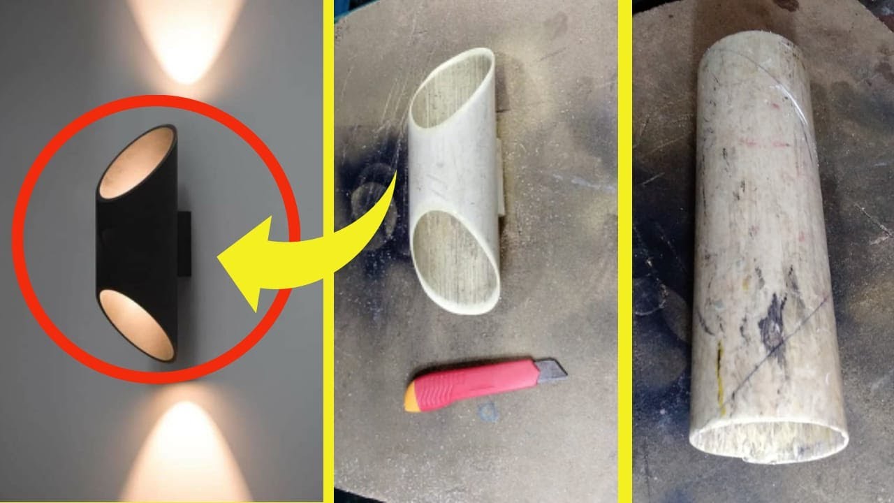 IDEAS para hacer con TUBOS de PVC😲MANUALIDADES con PVC🎨MEMBUAT lampu HIAS DINDING