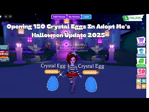 Opening 150 Crystal Eggs To Get All of The Halloween Pets In Adopt Me!! It Worked!!
