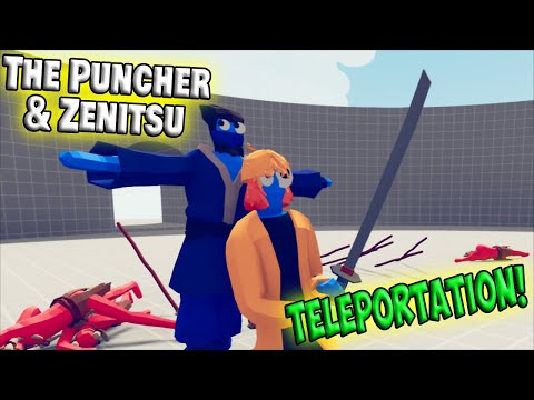 Teleportation Duo! Zenitsu & The Puncher vs Every Faction - TABS Mod Unit Creator Update Gameplay