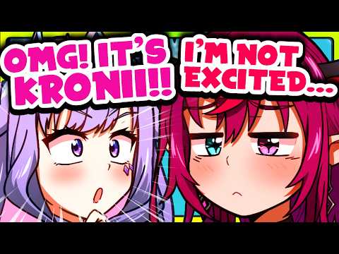 Biboo teaches IRyS how to make a Kronii impression