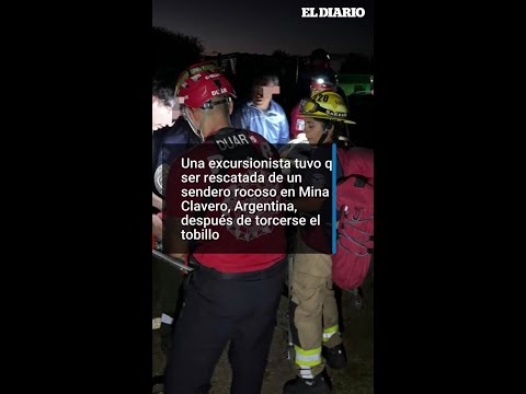 Una excursionista tuvo que ser rescatada de un sendero rocoso en Mina Clavero, Argentina, el martes