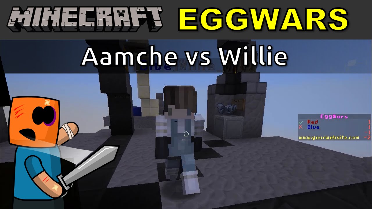 Minecraft PVP EggWars, Aamche vs Willie