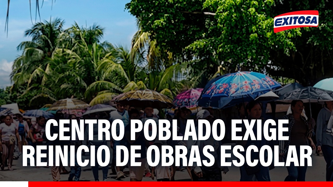 🔴🔵Padres de familia, docentes salieron a las calles para exigir la reanudación de obra escolar
