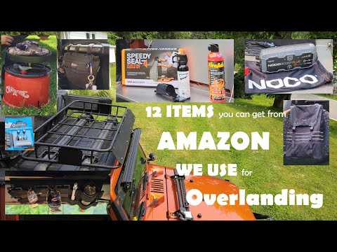 12 items from AMAZON for Overlanding