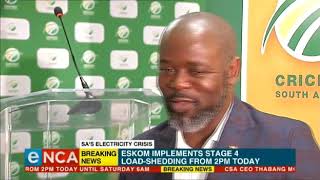 Cricket SA CEO, Thabang Moroe has been suspended