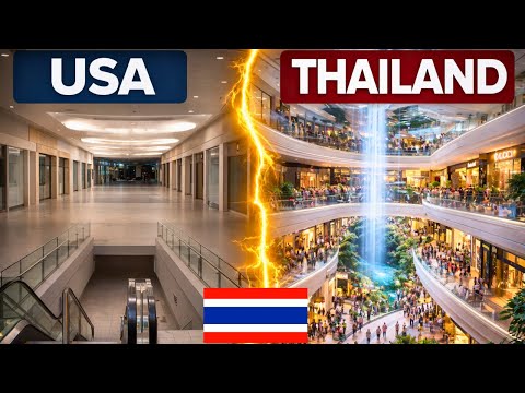 USA vs Thailand 🇺🇸🇹🇭 — This Doesn’t Look “Third World” at All (MIND BLOWING MALLS!)