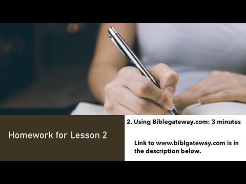 Lesson 2 Homework 2 Using Biblegateway Com