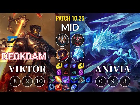 DYN deokdam Viktor vs Anivia Mid - KR Patch 10.25