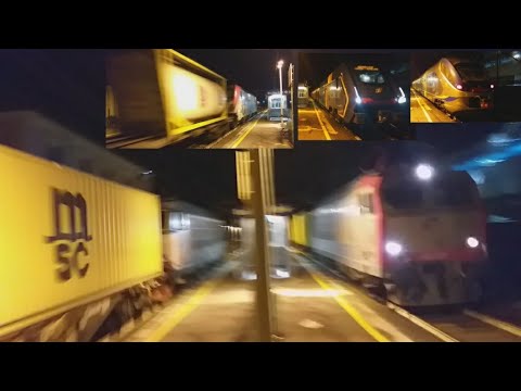 1 ora di orologio in stazione a Riva Trigoso con colpaccio,primi ics con e402b e semipilota z1