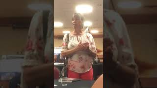 An engaged citizen giving public comment at San Juan coal mine public meeting