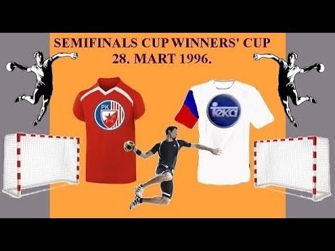 Handball гандбол balonmano 1996 RK Crvena Zvezda Beograd Teka Santander Winners' Cup polu finals