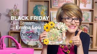 Live with Emma Lou ~Techniques with Foldout Cards, Border Dies and Handbag