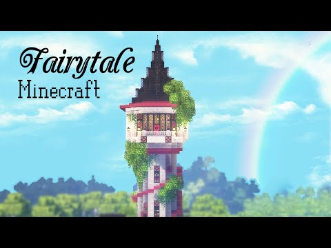 Rose Tower Speed Build 🌸🏰Aesthetic Minecraft Fairytale Tower 🌺✨Mizunos Ghoulcraft CIT Resource Packs