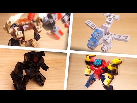[LEGO Mini Robot Film] LEGO Transformers and Combiners Mech stop motion animation compilation 6