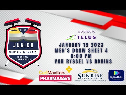 VAN RYSSEL vs ROBINS - 2023 TELUS Junior Men's & Women's Curling Championship - SHEET D