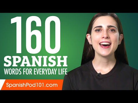 160 Spanish Words for Everyday Life - Basic Vocabulary #8