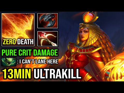 SUPER PURE DMG 13Min Ultrakills Lina 100% Deleted Viper Mid with Daedalus + Satanic DotA 2