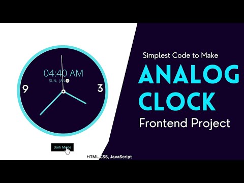 How To Create Analog Clock Using Only Javascript Mini Javascript Project