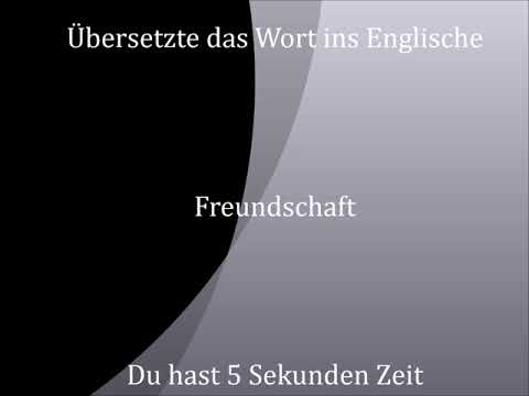 Freundschaft | deutsch - englisch