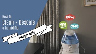 How to Clean + Descale Humidifier | Vinegar Only | Vicks Cool Mist Humidifier