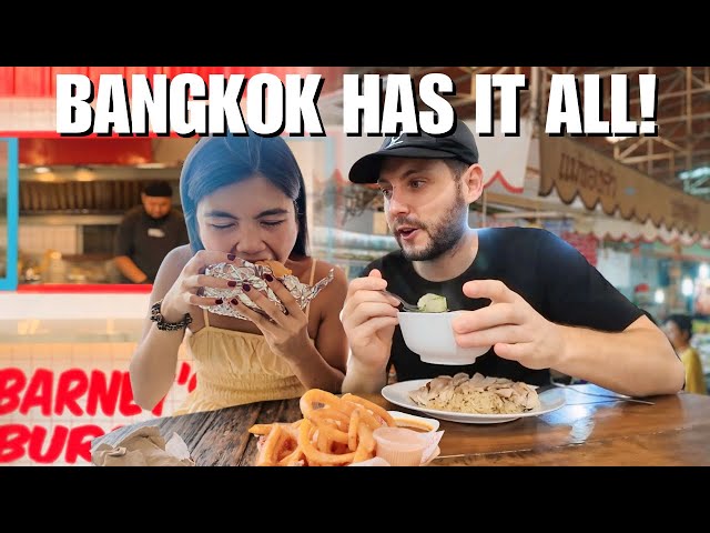 Travel vlog - $1 Street Food to Gourmet Burger Trucks 🇹🇭 Bangkok Has it All!