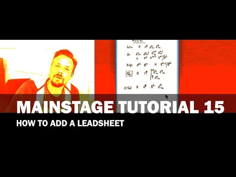 Apple MainStage Tutorial 15 - How to add a leadsheet